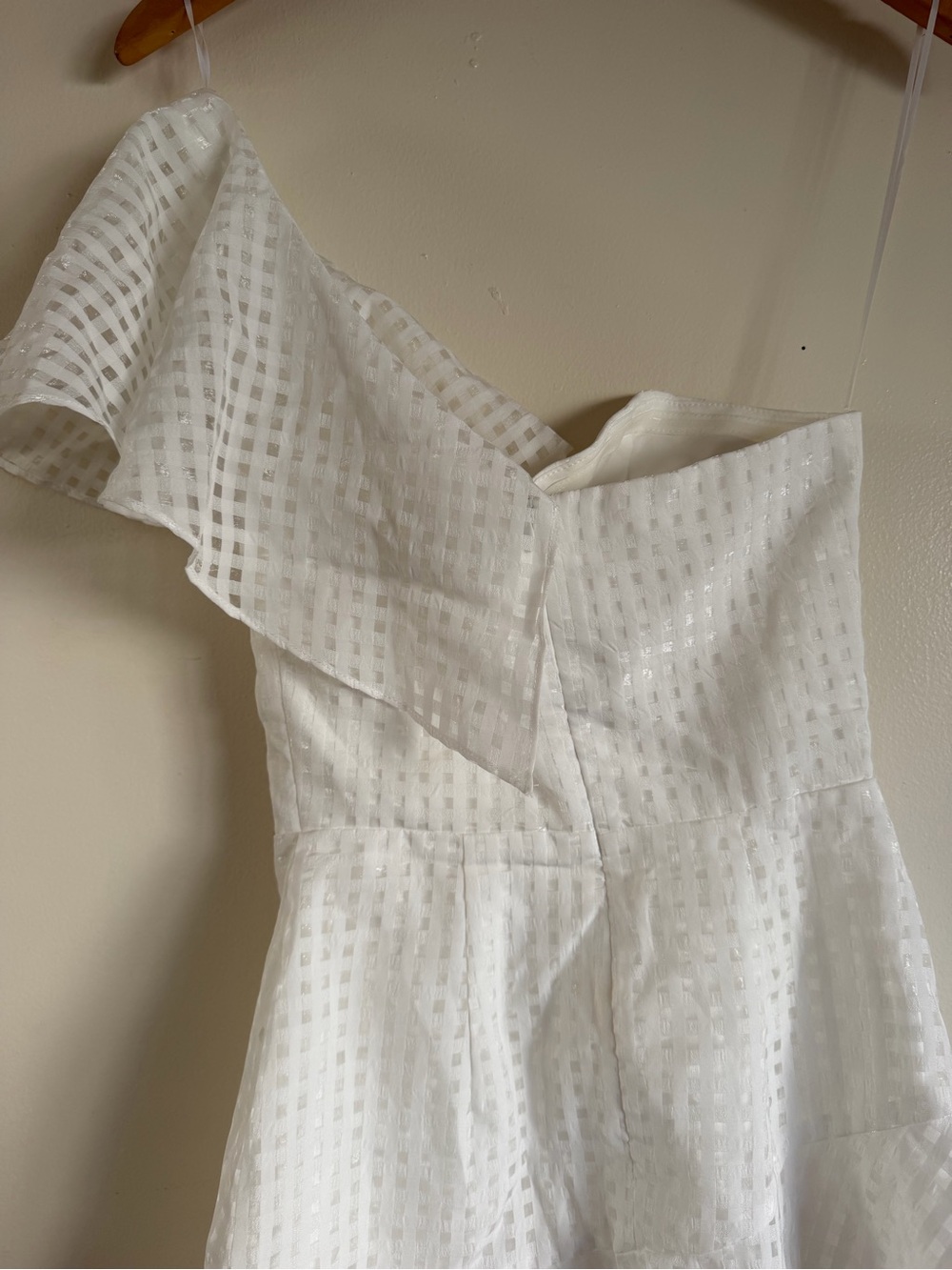 Amanda Uprichard White One-Shoulder Ruffle Mini - Picture 5 of 8